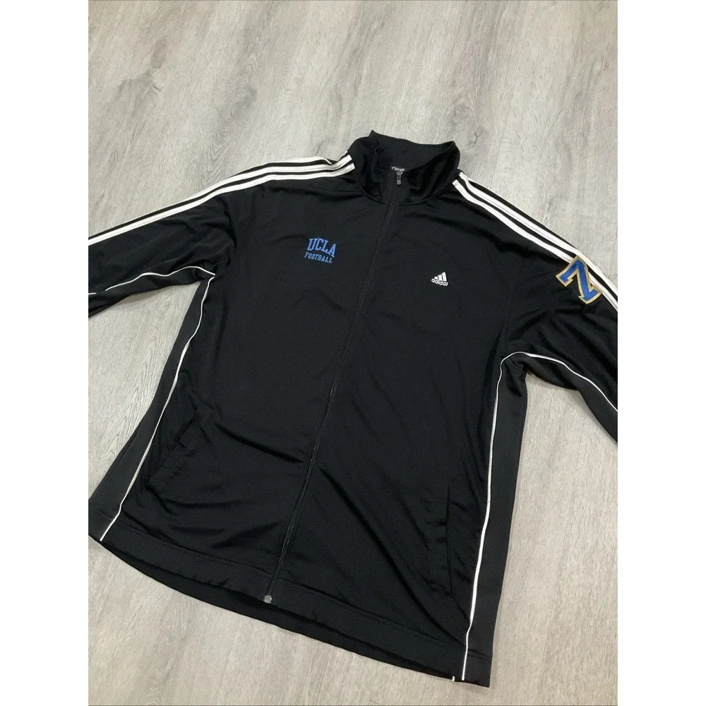 Adidas Clima 365 UCLA Track Jacket Black Full Zip 3XL Embroidered Logo #75